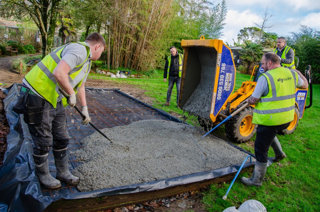 concrete for Flamingo Garaden Room